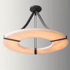 JC Alabaster Round Plate Ceiling Chandelier