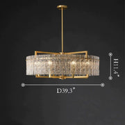 JC Flake Round Crystal Chandelier 40"