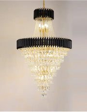 JC Aniston Large Luxury Crystal Chandelier for Staircase and Hallways