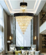 JC Aniston Large Luxury Crystal Chandelier for Staircase and Hallways