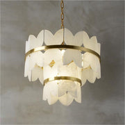 Alabaster Multi-Layer Butterfly Round Chandelier - jchandelier