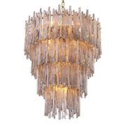 Saint Roch Modern Glass Chandelier S/L - Brass & Glass