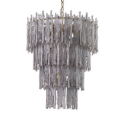 Saint Roch Modern Glass Chandelier S/L - Brass & Glass