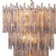 Bethel Roch Modern Glass Chandelier S/L - Brass & Glass