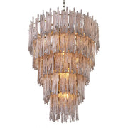 Saint Roch Modern Glass Chandelier S/L - Brass & Glass