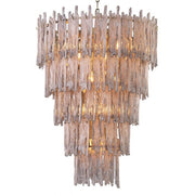 Bethel Roch Modern Glass Chandelier S/L - Brass & Glass