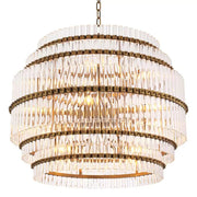 Fairy Modern Brass Glass Chandelier - (Antique Brass Finish | Clear Glass)