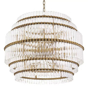 Fairy Modern Brass Glass Chandelier - (Antique Brass Finish | Clear Glass)