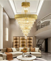 JC Aniston Large Luxury Crystal Chandelier for Staircase and Hallways