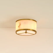 JC Small Upsala Alabaster Flush Mount Ceiling Light