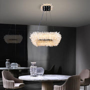 JC Vosa Crystal Cluster Square Modern Chandelier