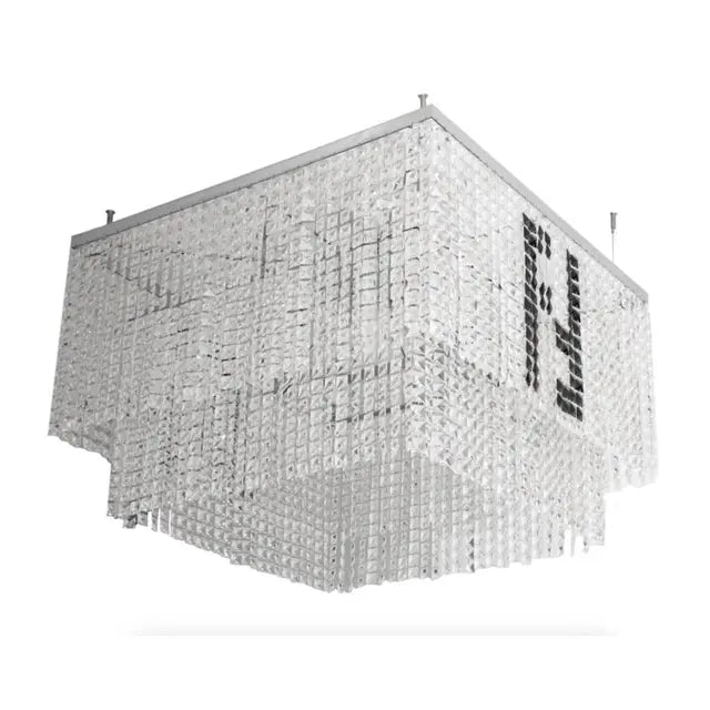 JC Fendi Modern Square Crystal Chandelier