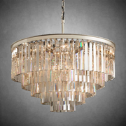 1920s Odaon Art Deco Round Chandelier 20"32"44"