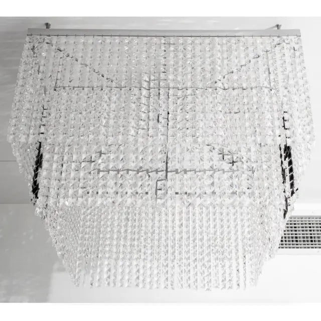 JC Fendi Modern Square Crystal Chandelier