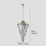 Apex Odeon Spiral Tiered/ Layered Crystal Fringe Chandelier