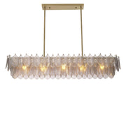 Lucius Rectangle Modern Glass Chandelier