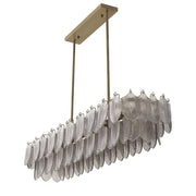 Lucius Rectangle Modern Glass Chandelier