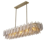 Lucius Rectangle Modern Glass Chandelier