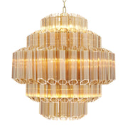 Vittoria S Modern Glass Chandelier - Gold