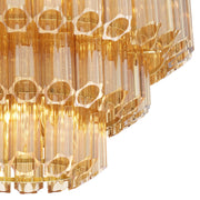 Vittoria S Modern Glass Chandelier - Gold