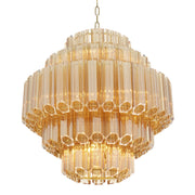 Vittoria S Modern Glass Chandelier - Gold