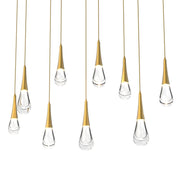 JC Water Drop Rectangle  LED Chandelier