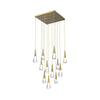 JC Water Drop Square LED Chandelier