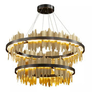 JC Wave 2-Tier Modern Round Chandelier