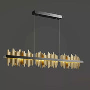 JC Wave Modern Sculpture Linear Chandelier