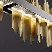 JC Wave Modern Sculpture Linear Chandelier