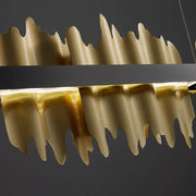 JC Wave Modern Sculpture Linear Chandelier