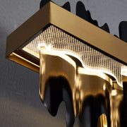 JC Wave Modern Sculpture Linear Chandelier