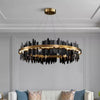 JC Wave Modern Sculpture Round Chandelier