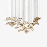 Calliope Modern Wave Floating Leaf Chandelier