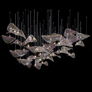 Calliope Modern Wave Floating Leaf Chandelier