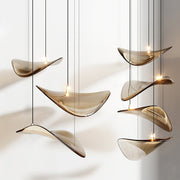 Calliope Modern Wave Floating Leaf Chandelier