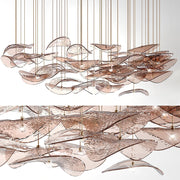 Calliope Modern Wave Floating Leaf Chandelier