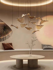 Calliope Modern Wave Floating Leaf Chandelier