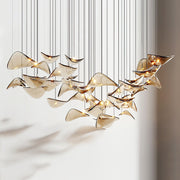 Calliope Modern Wave Floating Leaf Chandelier