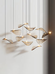 Calliope Modern Wave Floating Leaf Chandelier