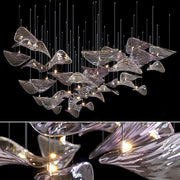 Calliope Modern Wave Floating Leaf Chandelier