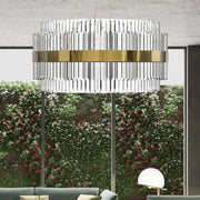 JC Yilia Gold Round Crystal Chandelier