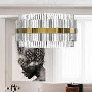 JC Yilia Gold Round Crystal Chandelier