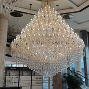 JC Huge Crystal Chandelier For Hotel Restaurant Coffee Shop