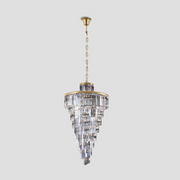 Apex Odeon Spiral Tiered/ Layered Crystal Fringe Chandelier