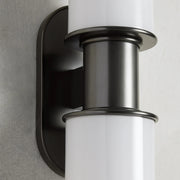 Hollis Modern Milk Glass 2-Light Wall Sconce