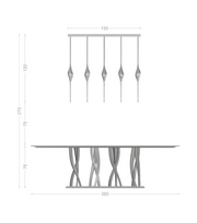 Callista Modern Crystal Linear Dining Room Chandelier