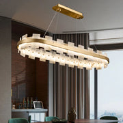 Alabaster Acropolis Modern Oval Chandelier