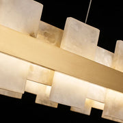 Alabaster Acropolis Modern Oval Chandelier