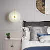 JC Alabaster Round Bedroom Bedside Wall Sconce